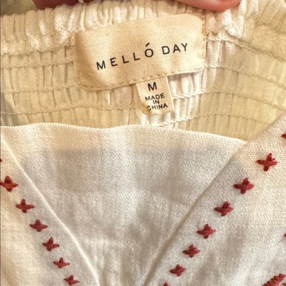 Mello Day Embroidered Striped Maxi Dress – Like New - Picture 4 of 7